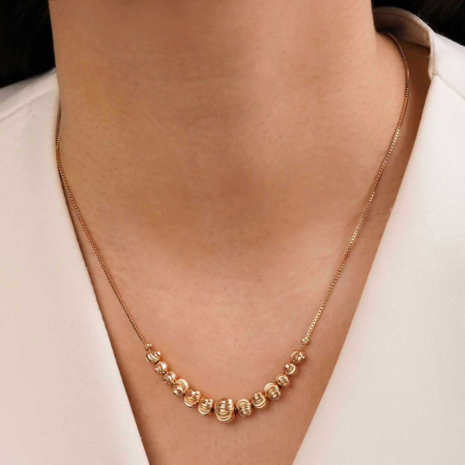 گردنبند شوپینگ طلایی 45 سانت