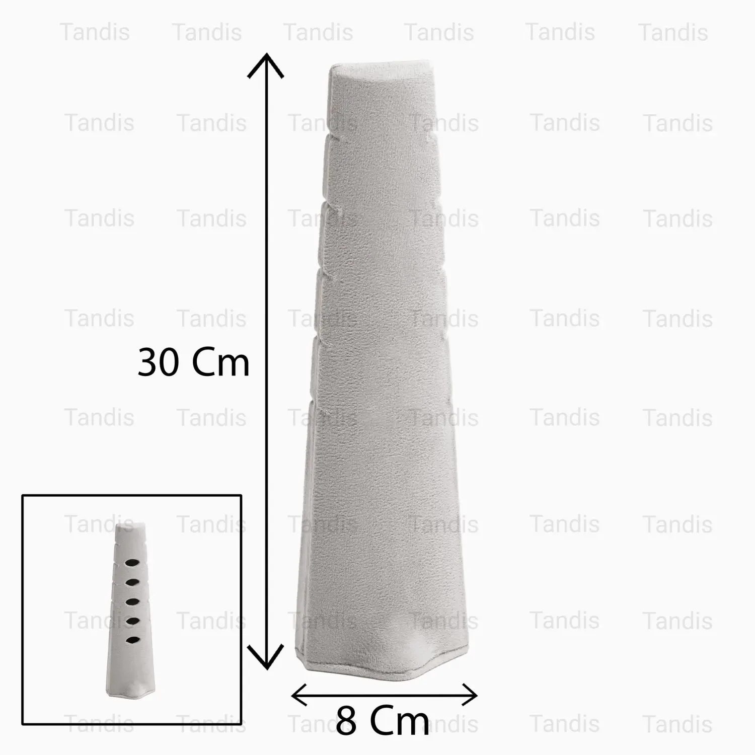 استند گردنی کاج مخمل رنگ خاکستری